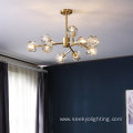 Luxury G9 Crystal Glass Brass Gold Ceiling Chandelier